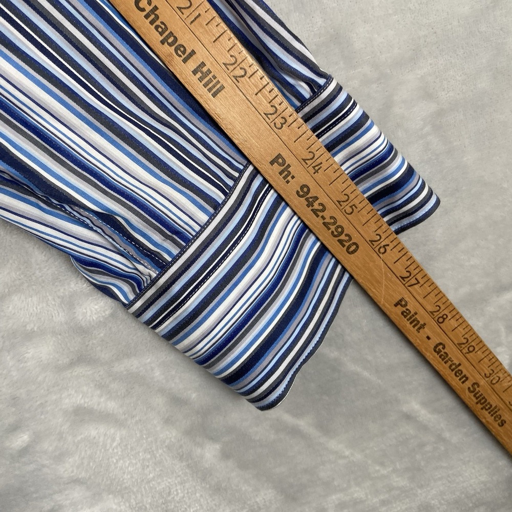 Robert Graham Shirt men's 3XL Button Up Striped Long Sleeve Designer Blue Casual - Picture 10 of 13